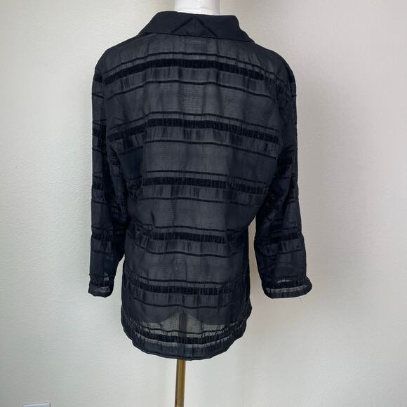 Womens Top Sz S Whimsigoth Velvet Burnout Sheer Whimsigoth Dark Fairy Witchy - Picture 2 of 11